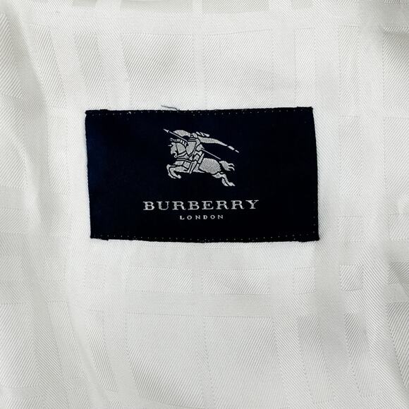 Burberry Trench Chelsea Kensington Short Belt Jacket Coat Grey Rain White 14R LW - Picture 9 of 16